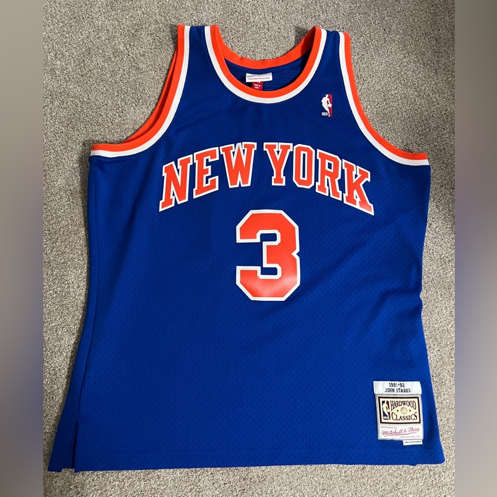Knicks John Starks Mitchell & Ness 91-92 Road Swingman Hardwood Classics Jersey